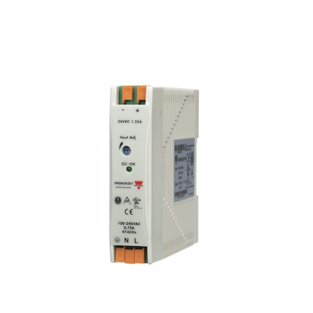 Carlo Gavazzi Power Supply, 100 to 240V AC, 12V DC, 30W, 2A, DIN Rail SPDM12301B